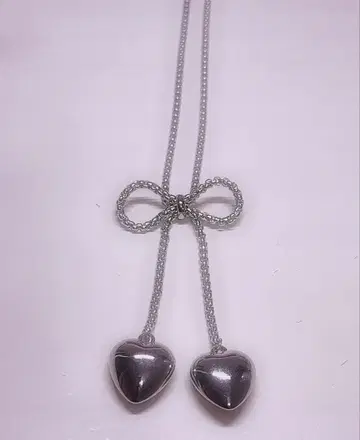 하트형 펜던트 목걸이 체리 체리