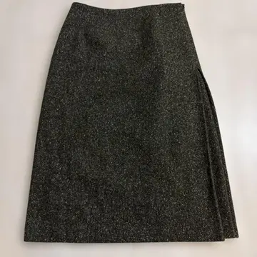 rue blanche 다크 그레이 미디 스커트