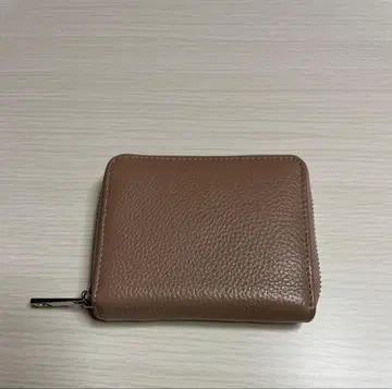 가죽 접이식 지갑 핑크