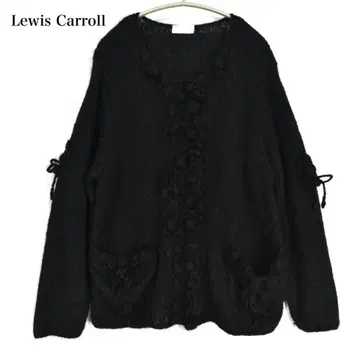 루이스 캐롤 가디건 입체 꽃 모티브 레어