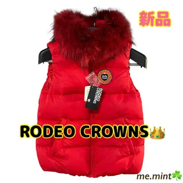 새상품 RODEO CROWNS 레드 다운 베스트 베스트 로데오 크라운