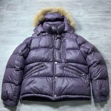 00s y2k CAMP7 퍼플 다운 자켓 광택 퍼 Xl 두께감