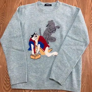 Ne-net 울 니트 고양이 쥐 고양이의 춤추는 모습 가득