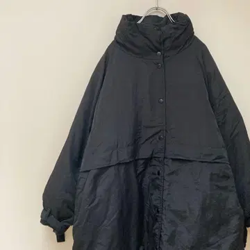 [새상품급] 다운 롱 오버 사이즈 블랙 아우터 방한 아웃도어