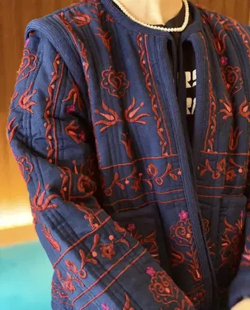 Sea New York 자수 긴팔 퀼팅 자켓 코트