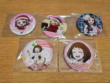 나의 히어로 아카데미아 우라라카 오챠코 캔뱃지 5개 세트