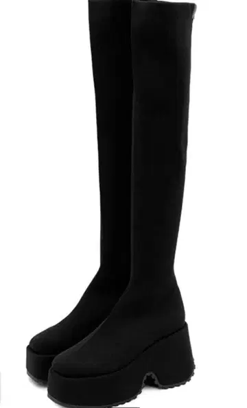 GRL 스트레치 니트 통굽 롱 부츠[zr1194]