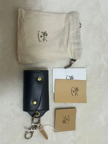 IL BISONTE 가죽 키케이스 블랙