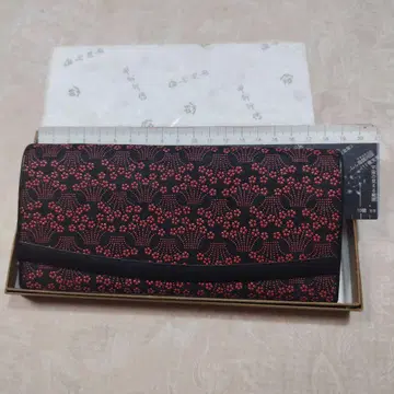 일본풍 디자인 장지갑 블랙 레드