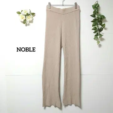 노블 리브 니트 팬츠 사이드 슬릿 허리밴딩