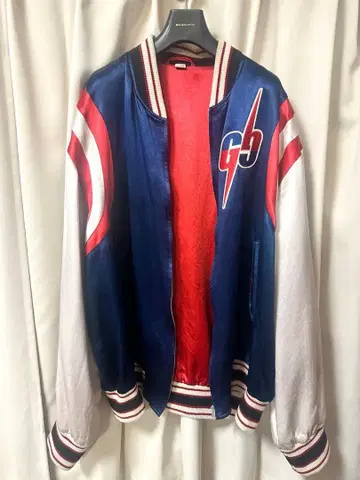 스카잔 네이비 레드 새틴