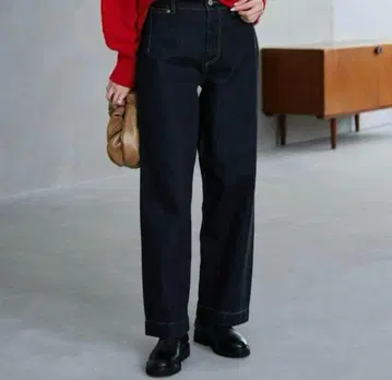 슬로브 이에나 와이드 팬츠 배기 팬츠 인디고 L SLOBE IENA