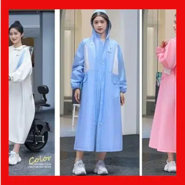 [ 블루 M ] 여성용 레인코트 이중 챙 자전거 더블 챙 더블 포켓