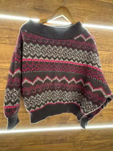 SNIDEL 페어아일 패턴 니트 스웨터