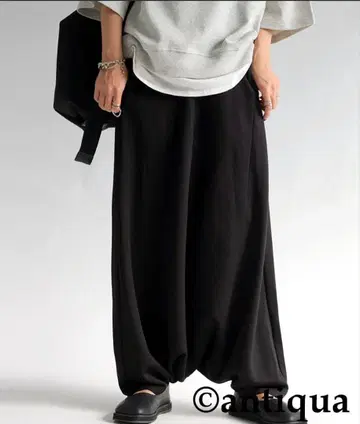 택 포함 새상품 안티카 블랙 사루엘 팬츠 antiqua