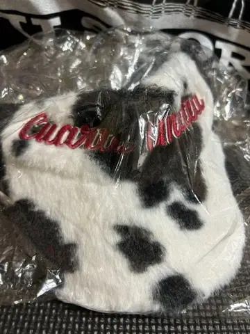 Cuadra Maria 소 패턴 퍼 캡 미사용 새상품 복슬복슬 바이저