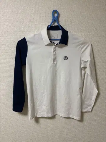 TaylorMade 긴팔 피케 셔츠 M 화이트/네이비