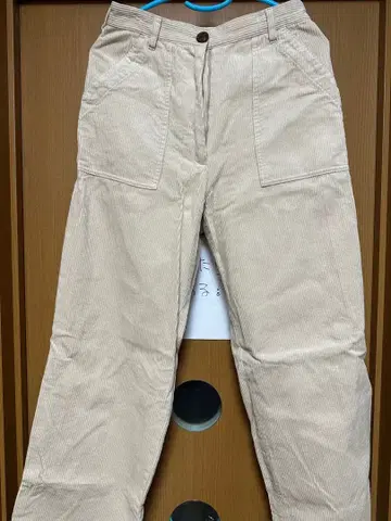 ALEXIA STAM 베이지 코듀로이 치노 팬츠