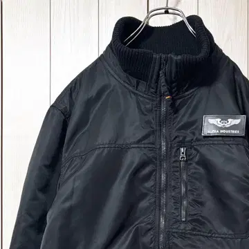 새상품급 ALPHA INDUSTRIES 플라이트 자켓 CWU-45P 블랙