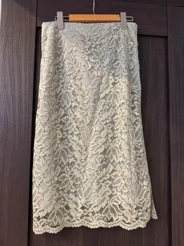 IENA 이에나 레이스 꽃무늬 타이트 스커트 내로우 스커트 그린