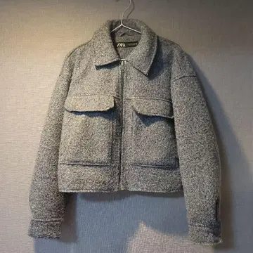 ZARA 그레이 크롭 자켓 L