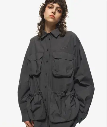 포켓 카고 셔츠 자켓