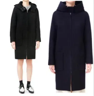 르 쉘 블루 울 코트