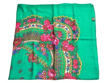 꽃무늬 울 스카프 132cm