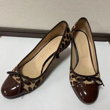 FABIO RUSCOINI 레오파드 무늬 리본 포함 하이힐