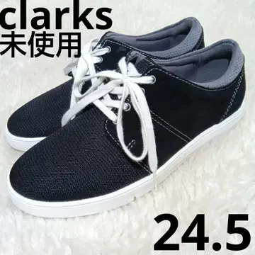 미사용 CLARKS 클락스 여성용 스니커즈 블랙 스웨이드