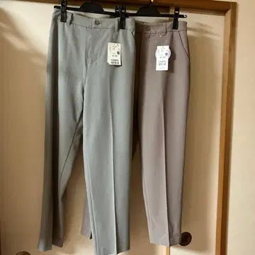 L 사이즈 그레이와 베이지 슬랙스 2벌 세트 허니즈에서 구매