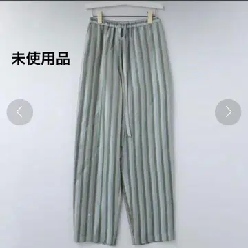 [ 새상품급 ] 6 ROKU CUPRA STRIPE PANTS 그린 계열