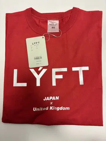 LYFT 빨간색 T셔츠 M JAPAN x United Kingdom