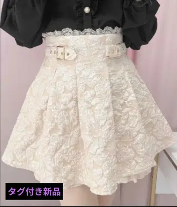 ROJITA 꽃무늬 자카드 미니 치마바지