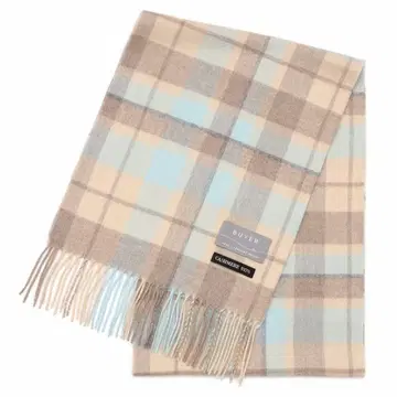 [ 새상품급 ] 캐시미어 체크 머플러 스톨