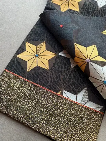 후쿠로 오비 블랙 린넨 아사노하