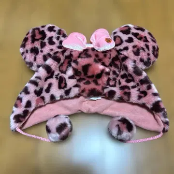 새상품급 디즈니 팬캡 핑크 레오파드 무늬 미니캡