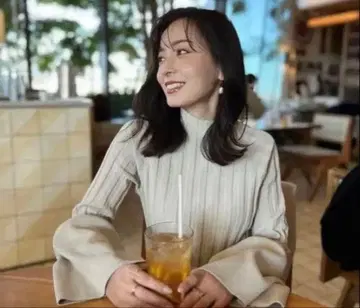 anuans 벨 슬리브 리브 원피스 ( BEIGE )