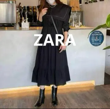 [ ZARA ] 자라 패널 미디 원피스