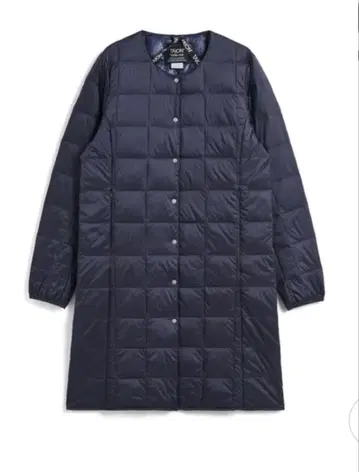 TAION 네이비 이너 롱 다운 코트