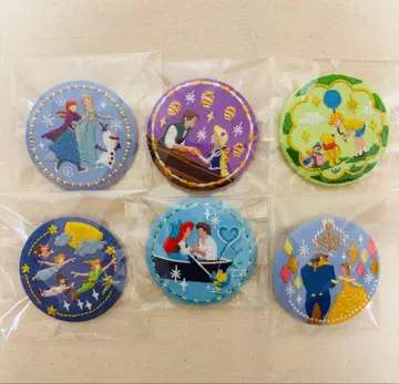 디즈니 자수 캔뱃지 라푼젤 푸우 피터팬 안나 아리엘 미녀와 야수