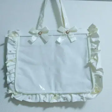 자카마트 이타백 프릴 토트백 A4 화이트