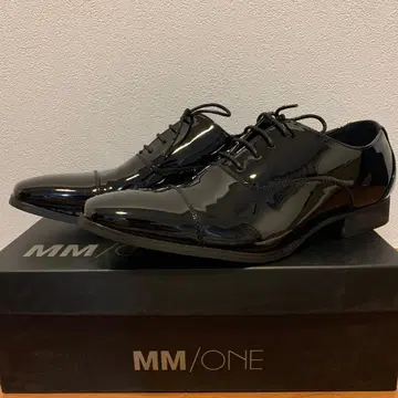 MM/ONE 드레스 슈즈 에나멜 27cm 블랙 박스 있음 결혼식 브라이덜
