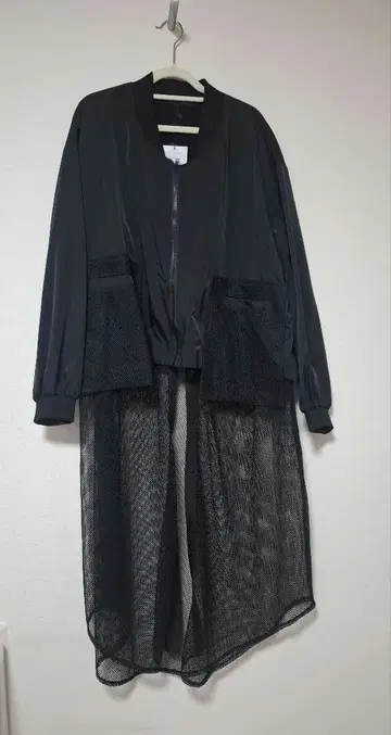 폴린느브로 아우터 MA1 롱 메쉬 블루종