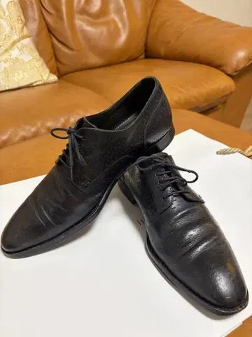 블랙 가죽 비즈니스 슈즈 스트레이트 팁