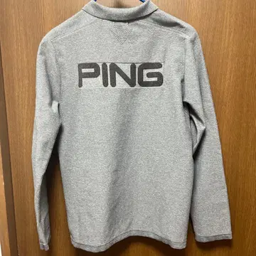 PING 그레이 긴팔 피케 셔츠