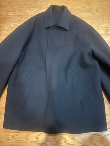 UNITED ARROWS 네이비 울 피 코트