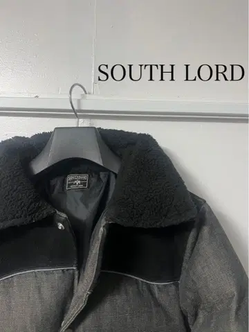 SOUTH LORD 다운 자켓 그레이 블랙