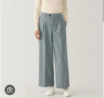 새상품 무인양품 턱 와이드 팬츠 XL 그레이