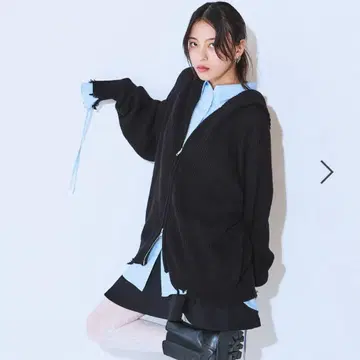 JEANASIS 지나시스 5g 아제 더블 zip 니트 후디